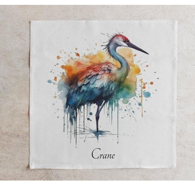 Guardanapo De Papel Grua Graciosa: Arte com Aquarela, personalizada (Criador carregado)