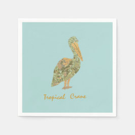 Guardanapo De Papel Grua Tropical Laranja