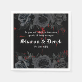 Guardanapo De Papel Grunge Vermelho Negro Gótico Texturizado | Rosas p