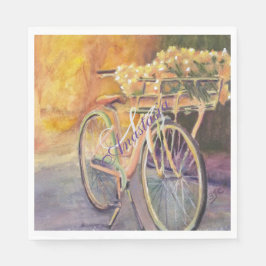 GUARDANAPO DE PAPEL GRUPO DE MONOGRAMA DA BIKE RIDE DA MANHÃ