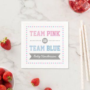 Guardanapo De Papel Grupo Rosa ou Equipe Frente Personalizada Azul Nap