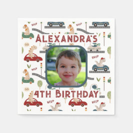 Guardanapo De Papel Grupos Pré-Históricos de Dinossauros Coloridos