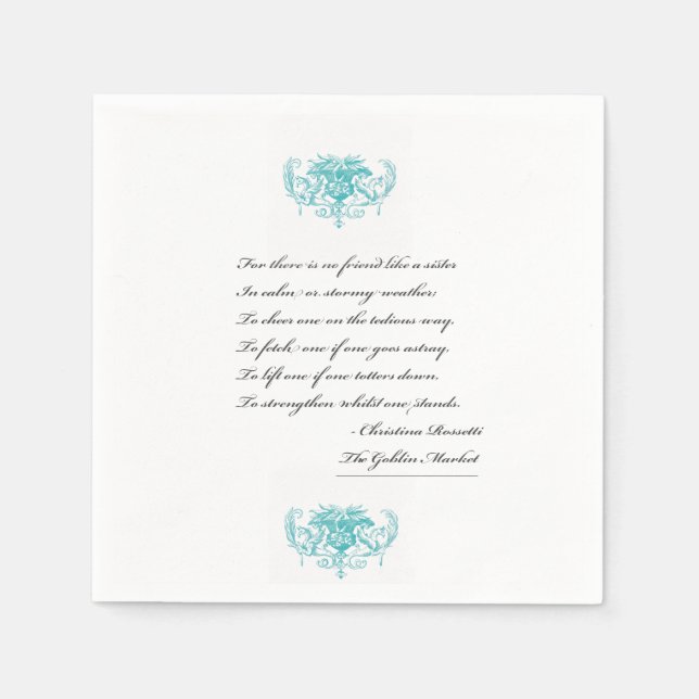 Guardanapo De Papel Guarda-coquetel das irmãs (Frente)