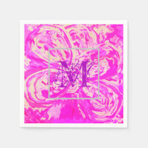 Guardanapo cor-de-rosa fúcsia do cocktail do papel
