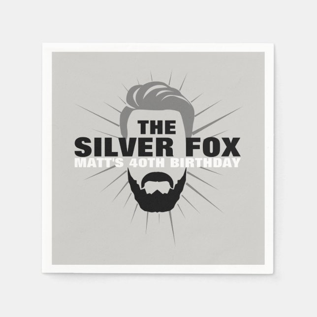 Guardanapo De Papel Guardanapos-coquetéis de festa de aniversário masc (Frente)