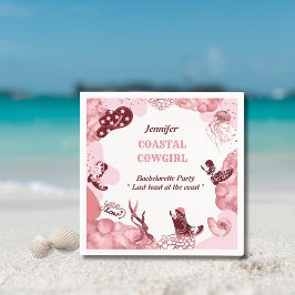 Guardanapo De Papel guardanapos-pintada-costeira cor-de-rosa