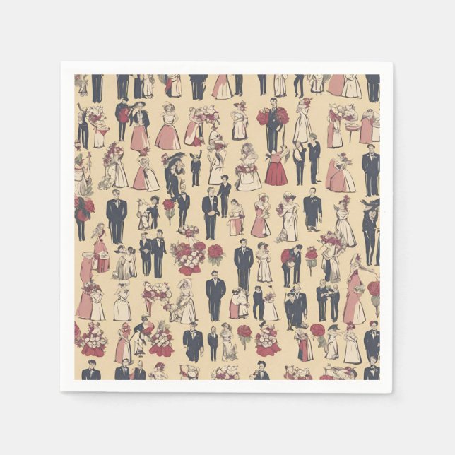 Guardanapo De Papel Guardas de casamento divertidos (Frente)