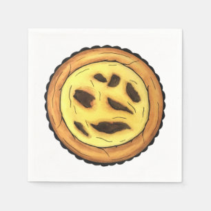 Guardanapo De Papel Guardião português Ovo Tart Pastel Pastéis de Nata