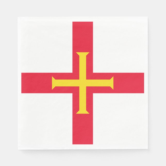 Guardanapo De Papel Guernsey Flag (Frente)