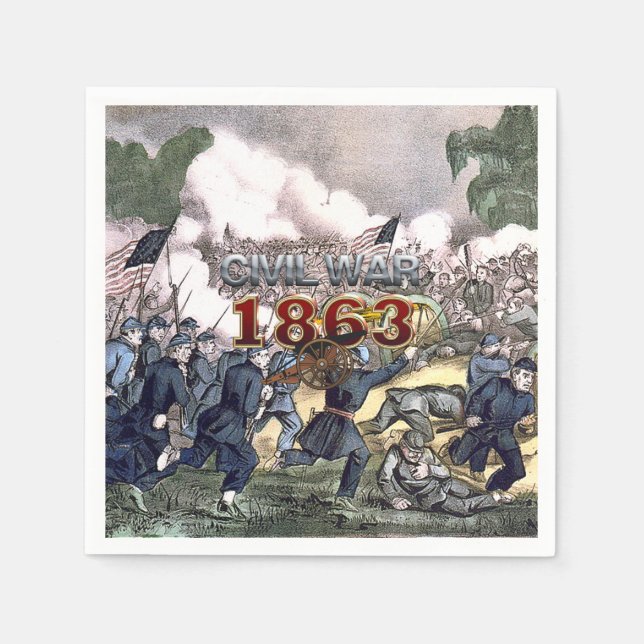 Guardanapo De Papel Guerra Civil ABH 1863 Napkins (Frente)