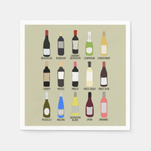 Guardanapo De Papel Guia de identificação da garrafa de vinho Provan