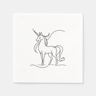 Guardanapo De Papel Guia passo a passo para desenhar um Unicórnio