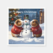Guiné Pigs & Snowman Natal