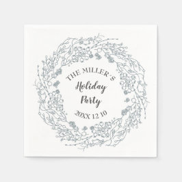 Guardanapo De Papel Guirlanda de bagas Branco de Inverno