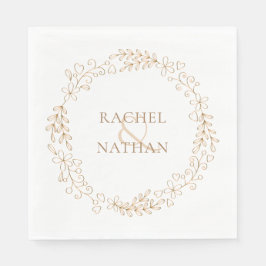 Guardanapo De Papel Guirlanda De Louro Elegante Moderna Personalizada