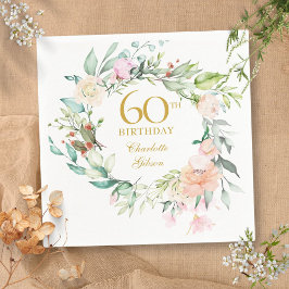 Guardanapo De Papel Guirlanda de Rosas de Verão 60º Aniversário