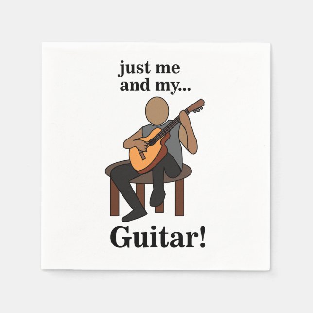 Guardanapo De Papel Guitarist Guitar Player Musical Party (Frente)