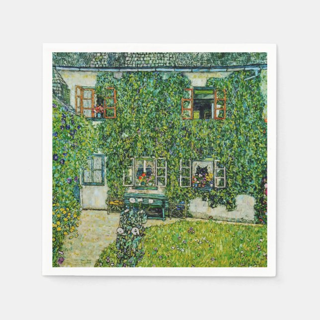 Guardanapo De Papel Gustav Klimt - A Casa de Guardaboschi (Frente)