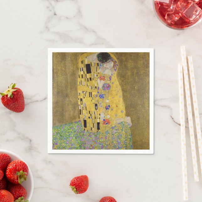 Guardanapo De Papel Gustav Klimt é a pintura de beijo (Insitu)