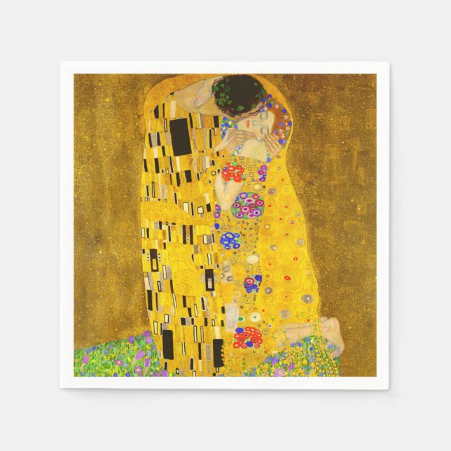 Guardanapo De Papel Gustav Klimt é o famoso quadro Beijo (Frente)