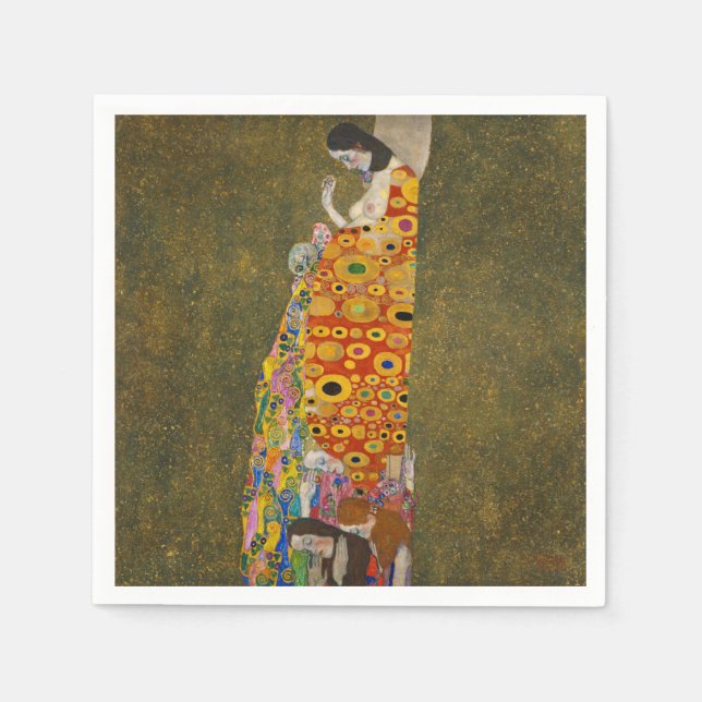 Guardanapo De Papel Gustav Klimt - Esperança (Frente)