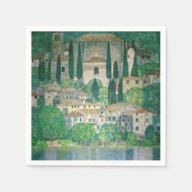 Guardanapo De Papel Gustav Klimt - Igreja em Cassone (Frente)