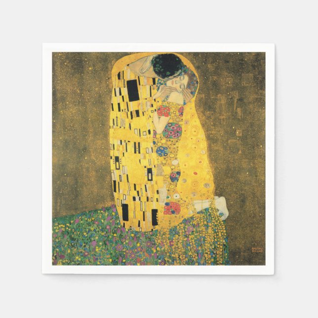 Guardanapo De Papel GUSTAV KLIMT - O beijo de 1907 (Frente)
