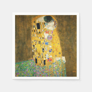 Guardanapo De Papel Gustav Klimt O Beijo Vintage Art Nouveau Painting