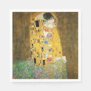 Guardanapo De Papel Gustav Klimt O Beijo Vintage Art Nouveau Painting