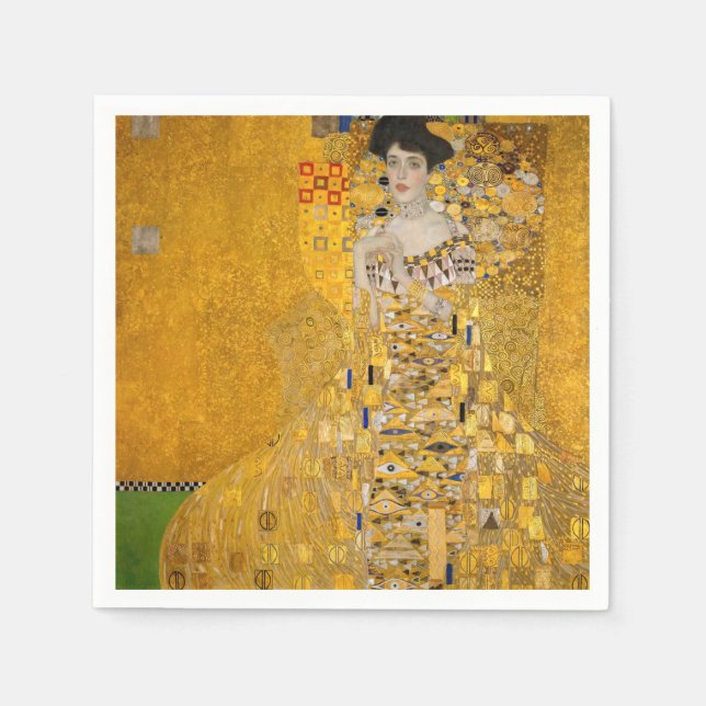 Guardanapo De Papel Gustav Klimt - Retrato de Adele Bloch-Bauer I (Frente)