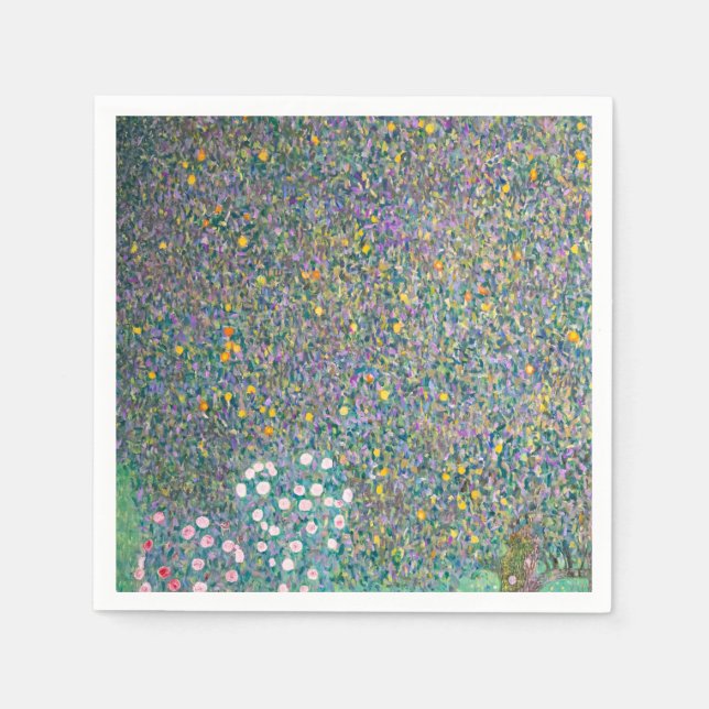 Guardanapo De Papel Gustav Klimt - Rosebushes debaixo das Árvores (Frente)