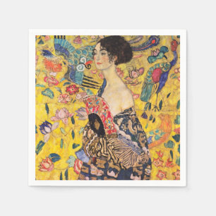 Guardanapo De Papel Gustav Klimt - Senhora com ventilador