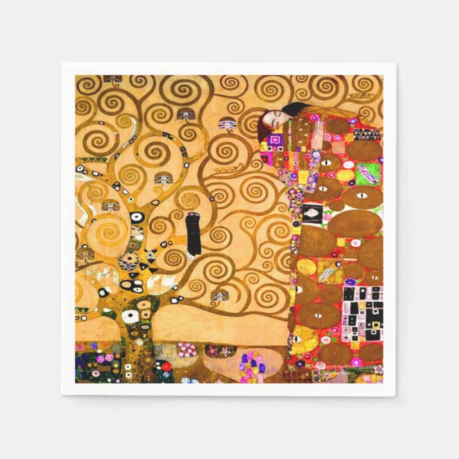 Guardanapo De Papel Gustav Klimt Tree of Life (Frente)
