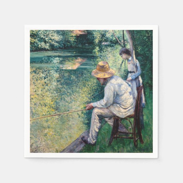 Guardanapo De Papel Gustave Caillebotte - Angling (Frente)