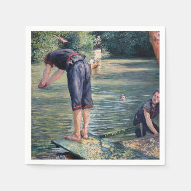 Guardanapo De Papel Gustave Caillebotte - Bathers, Banco dos Yerres (Frente)