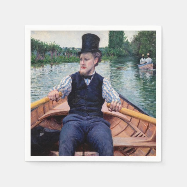 Guardanapo De Papel Gustave Caillebotte - Festa de Barco (Frente)