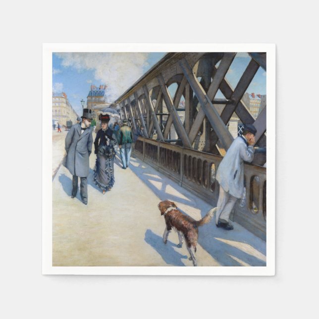 Guardanapo De Papel Gustave Caillebotte - Le Pont de l'Europe (Frente)