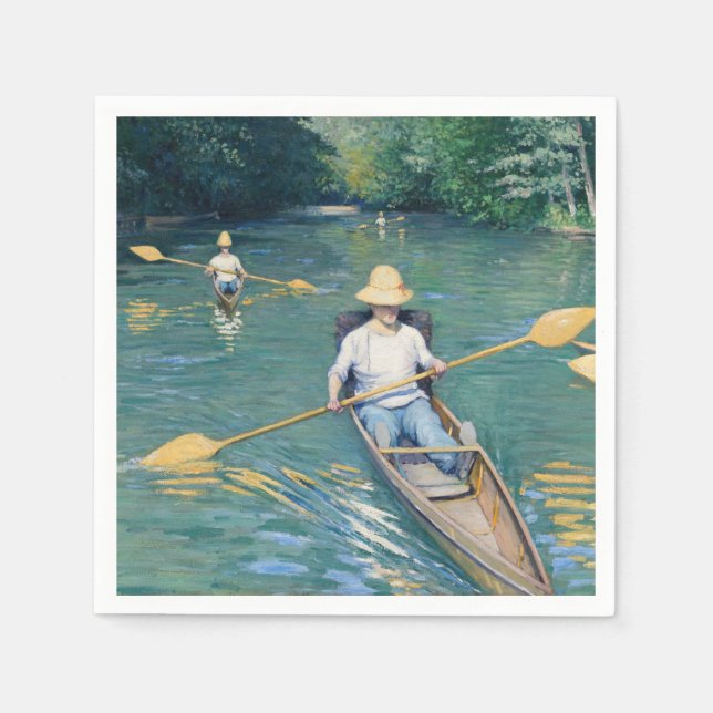 Guardanapo De Papel Gustave Caillebotte - Skiffs nos Yerres (Frente)
