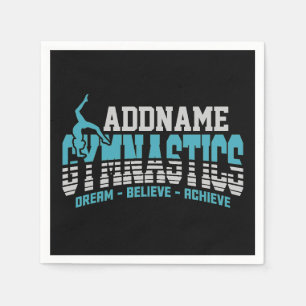 Guardanapo De Papel Gymnast ADD NAME Gymnastics Team Backbend Kickover