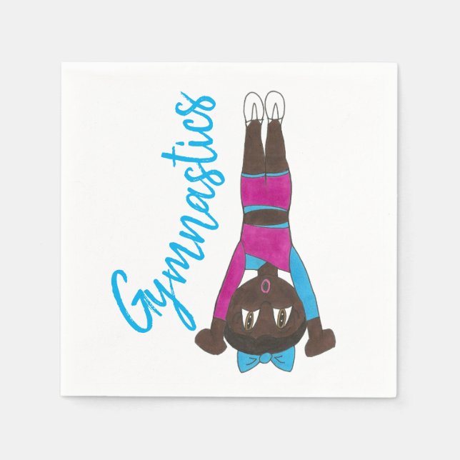 Guardanapo De Papel Gymnastics Acrobatics Tumbling Dance Studio Gym (Frente)