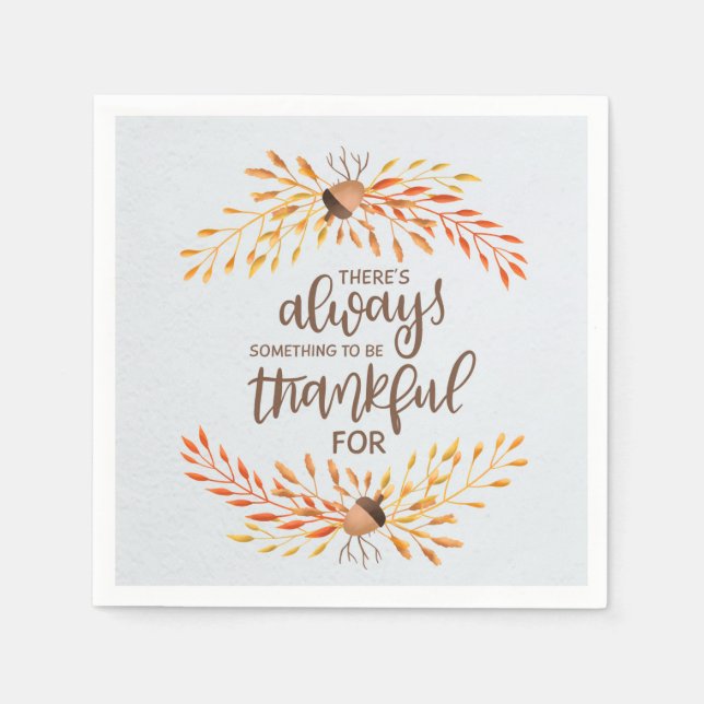 Guardanapo De Papel Há sempre algo para agradecer (Frente)