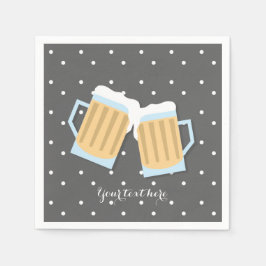 Guardanapo De Papel Há um Bebê Fabricando Canecas de Cerveja Cinza Chu