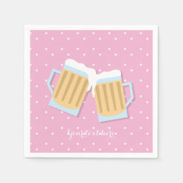 Guardanapo De Papel Há um bebê preparando canecas de cerveja Banho ros