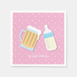 Guardanapo De Papel Há um bebê preparando canecas de cerveja Banho ros