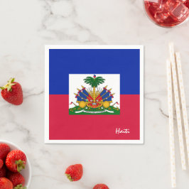 Guardanapo De Papel Haiti Napkins, partido de bandeira haitiana/adepto