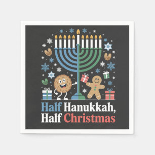 Guardanapo De Papel Half Hanukkah Half Christmas Christmukkah