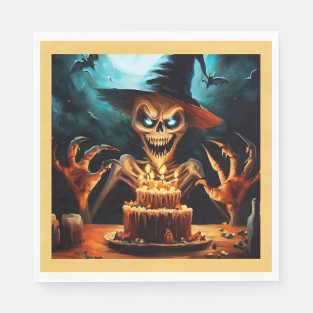 Guardanapo De Papel Halloween - Aniversário 6 (Frente)