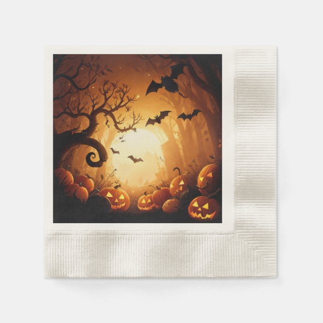 Guardanapo De Papel Halloween/Bat/Pumpkin/Fall (Frente)