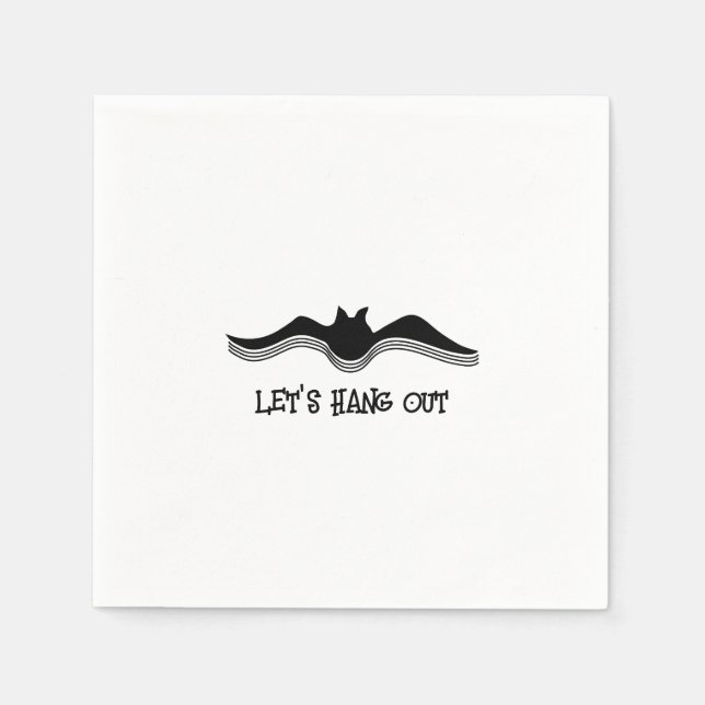 Guardanapo De Papel Halloween Bat, Vamos Hang Out (Frente)