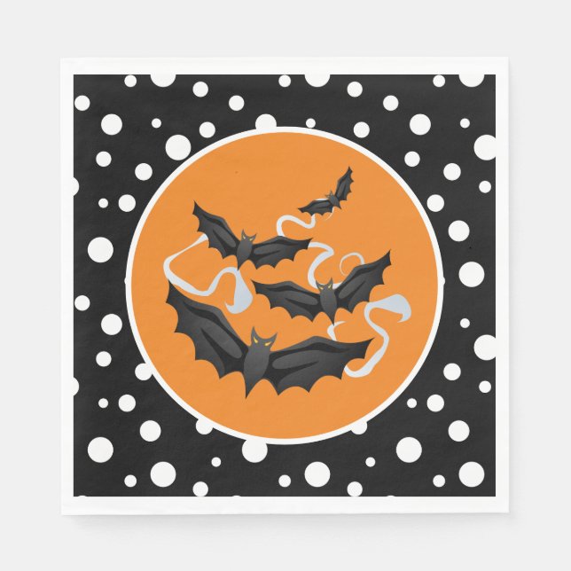 Guardanapo De Papel Halloween Bats Paper Napkins (Frente)